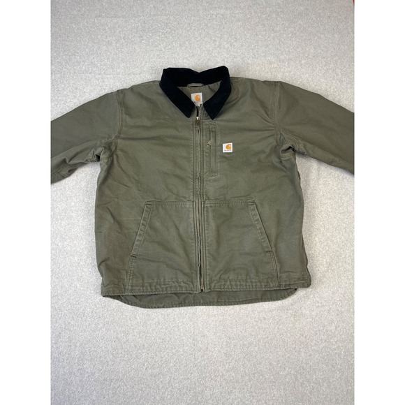 Carhartt Full Swing Armstrong Jacket Mens XL Moss Green Corduroy Collar Full Zip - Picture 1 of 12